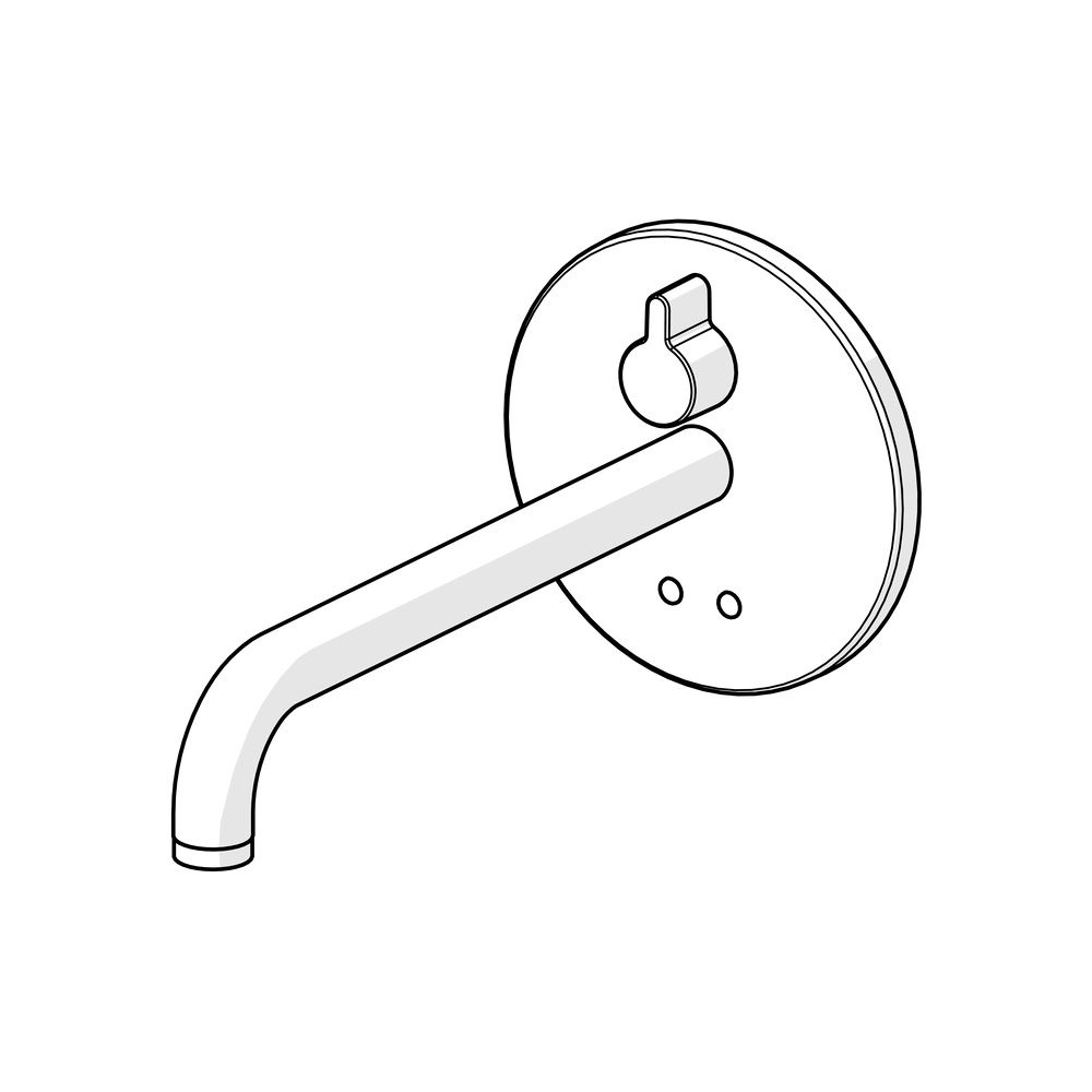 Hansa Electra Fertigset für Waschtisch-Batterie, Rosette rund, 3V, Bluetooth, Ausladung... HANSA-81812129 4057304016936 (Abb. 5)