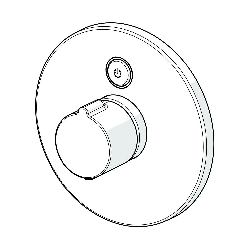 Hansa Electra Fertigset für Brause-Batterie, Rosette rund, 3V, Bluetooth, Chrom, 819190... HANSA-81919009 4057304016943 (Abb. 5)