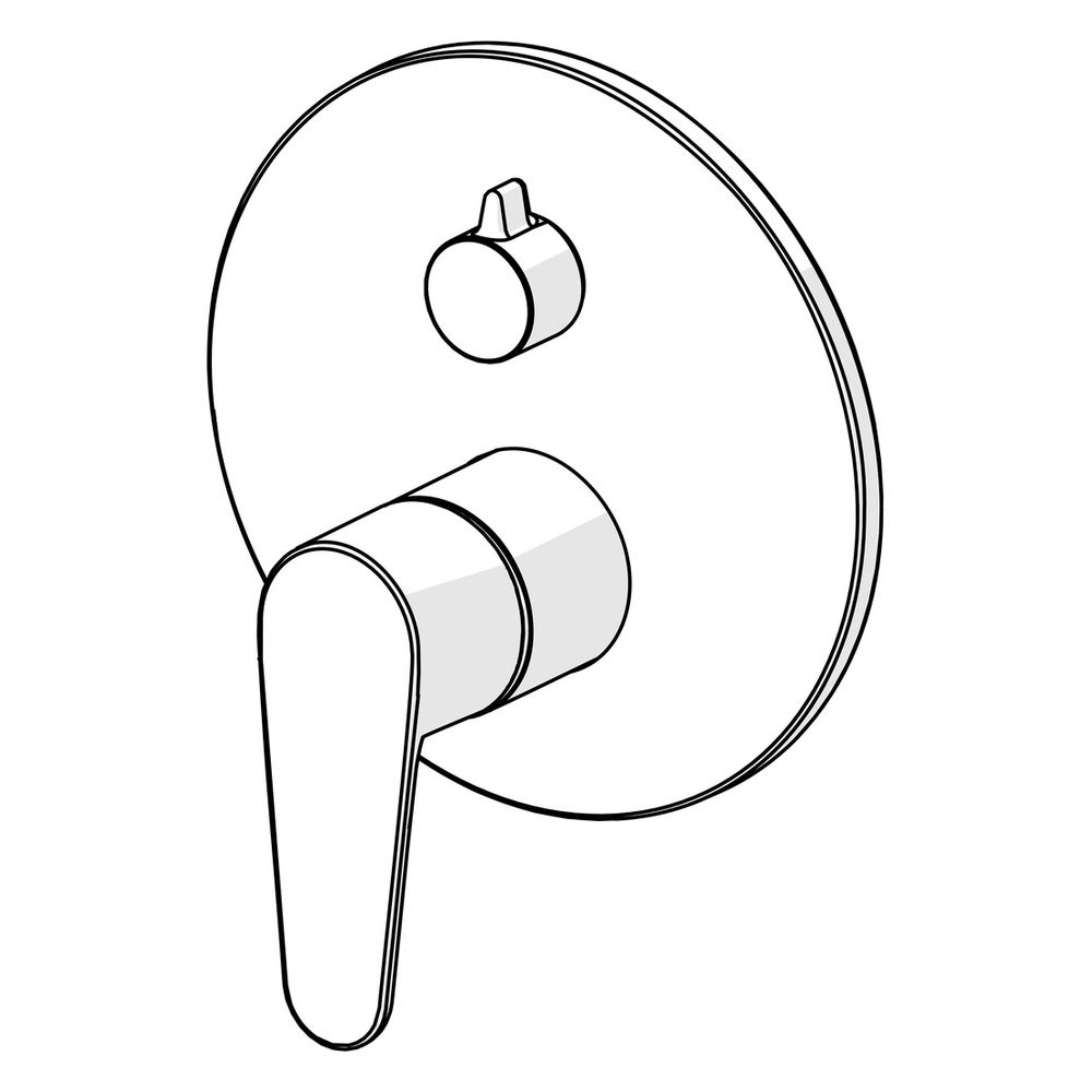 Hansa Vantis Einhebel-Wannen- und Brausearmatur, Unterputz, Fertigmontageset, Rosette r... HANSA-82609023 4057304022807 (Abb. 5)