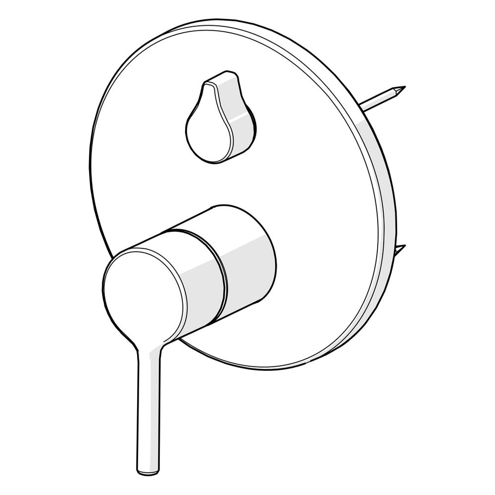 Hansa Vantis Einhebelmischer Fertigmontageset für Wanne/Brause 8260 Rosette rund Chrom ... HANSA-82609067 4057304017360 (Abb. 5)