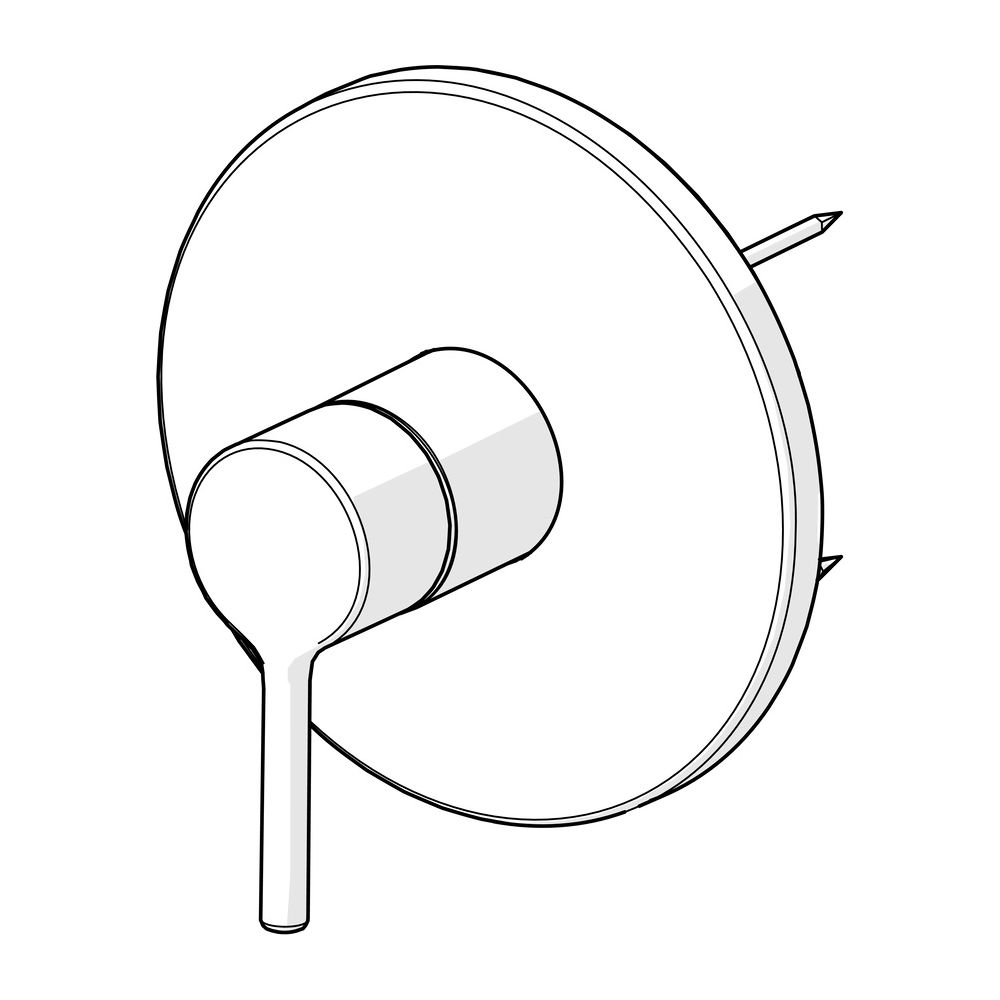 Hansa Vantis Einhebelmischer Fertigset für Brause-Batterie 8261 Rosette rund Chrom Pinh... HANSA-82619067 4057304017346 (Abb. 5)