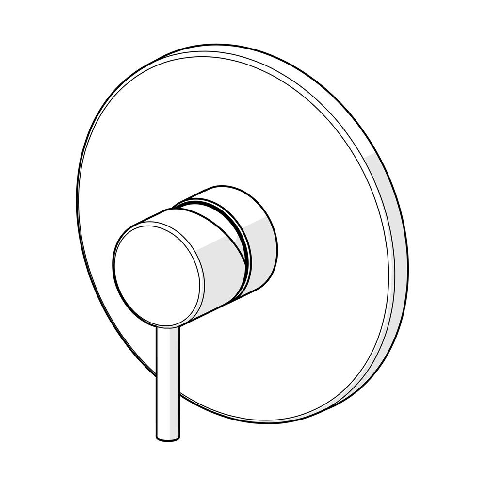 Hansa Vantis Einhebelmischer Fertigmontageset für Brausebatterie Style 8261 Rosette run... HANSA-82619077 4015474279261 (Abb. 3)