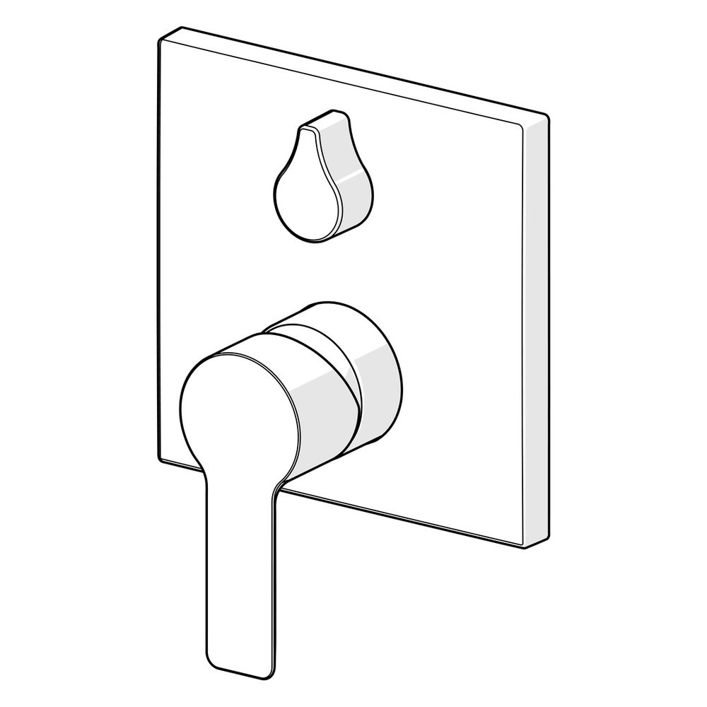 Hansa Ligna Einhebelmischer Fertigmontageset für Wanne/Brause 8385 Rosette eckig mit Si... HANSA-83853513 4015474279445 (Abb. 5)