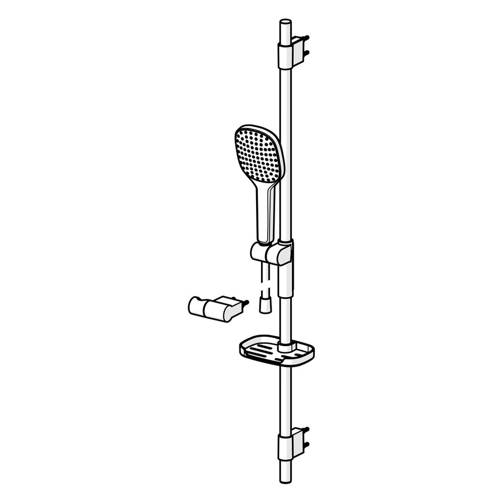 Hansa ActiveJet Style Wandstangengarnitur, 1-strahlig, Chrom, 84370210... HANSA-84370210 4057304005121 (Abb. 5)