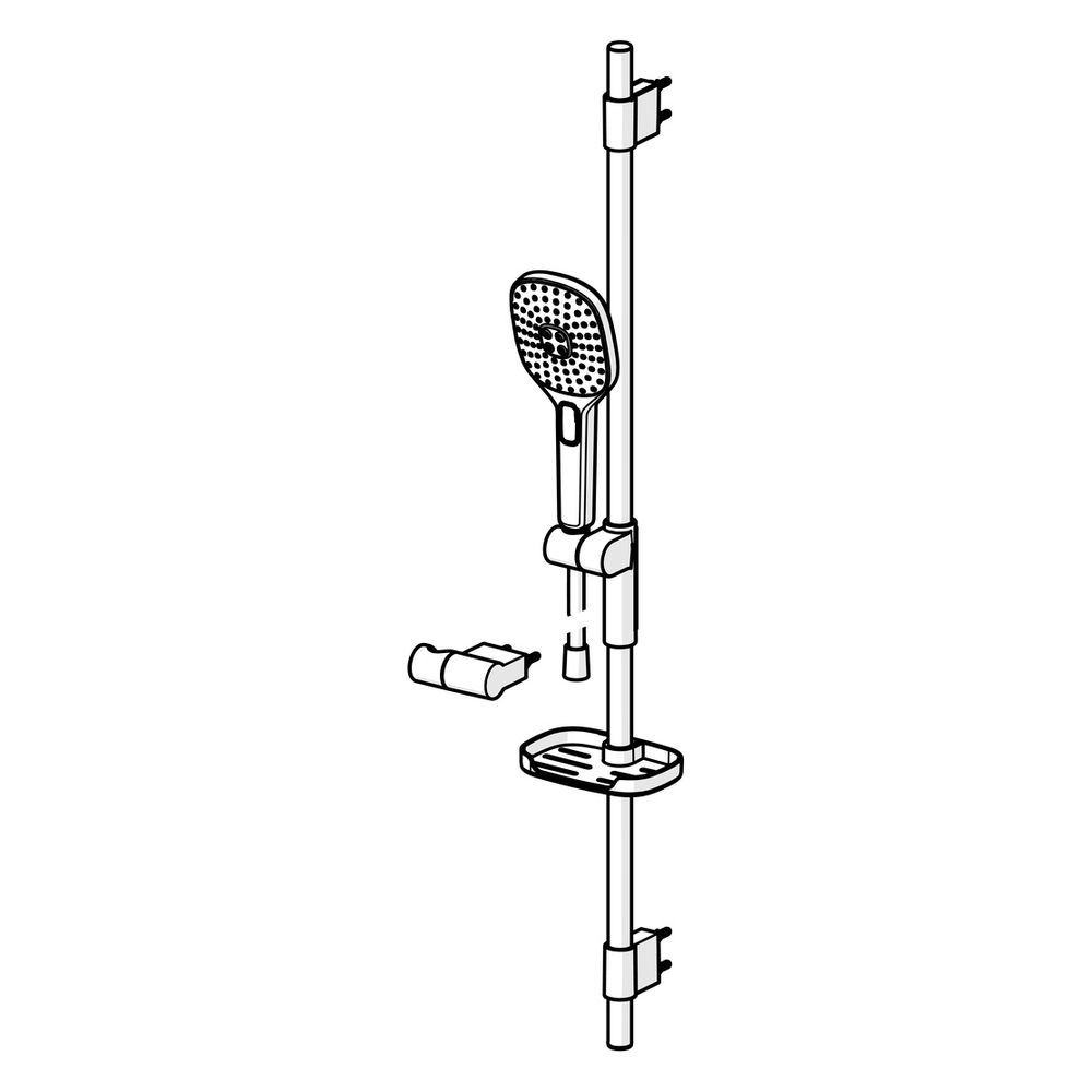 Hansa ActiveJet Style Wandstangengarnitur, 3-strahlig, Chrom, 84370230... HANSA-84370230 4057304005138 (Abb. 5)