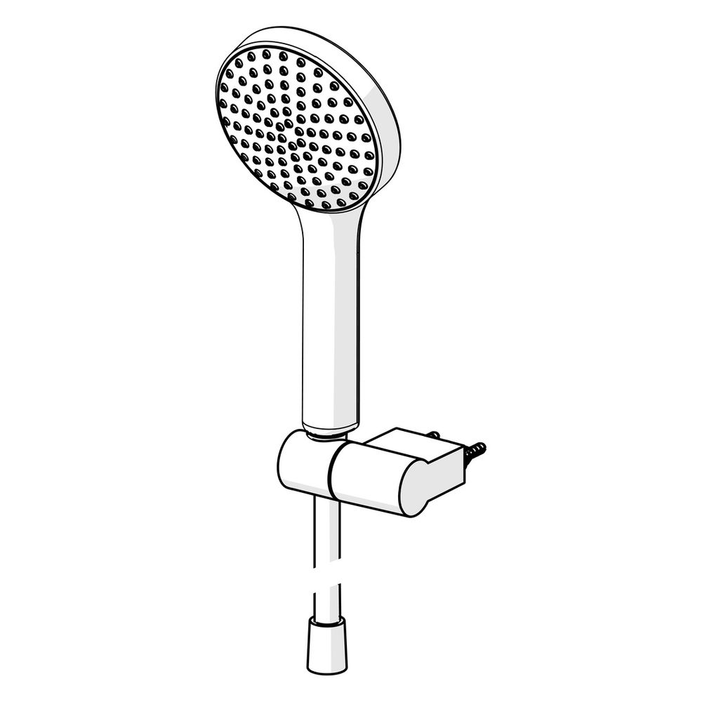 Hansa ActiveJet Handbrausegarnitur, 1-strahlig, Chrom/Hellgrau, 84380113... HANSA-84380113 4057304005145 (Abb. 3)