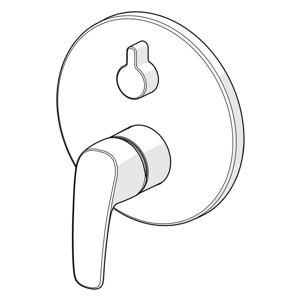 Hansa Pinto Einhebelmischer Fertigmontageset für Wanne/Brause 8528 Rosette rund mit Sic... HANSA-85283083 4057304003905 (Abb. 5)