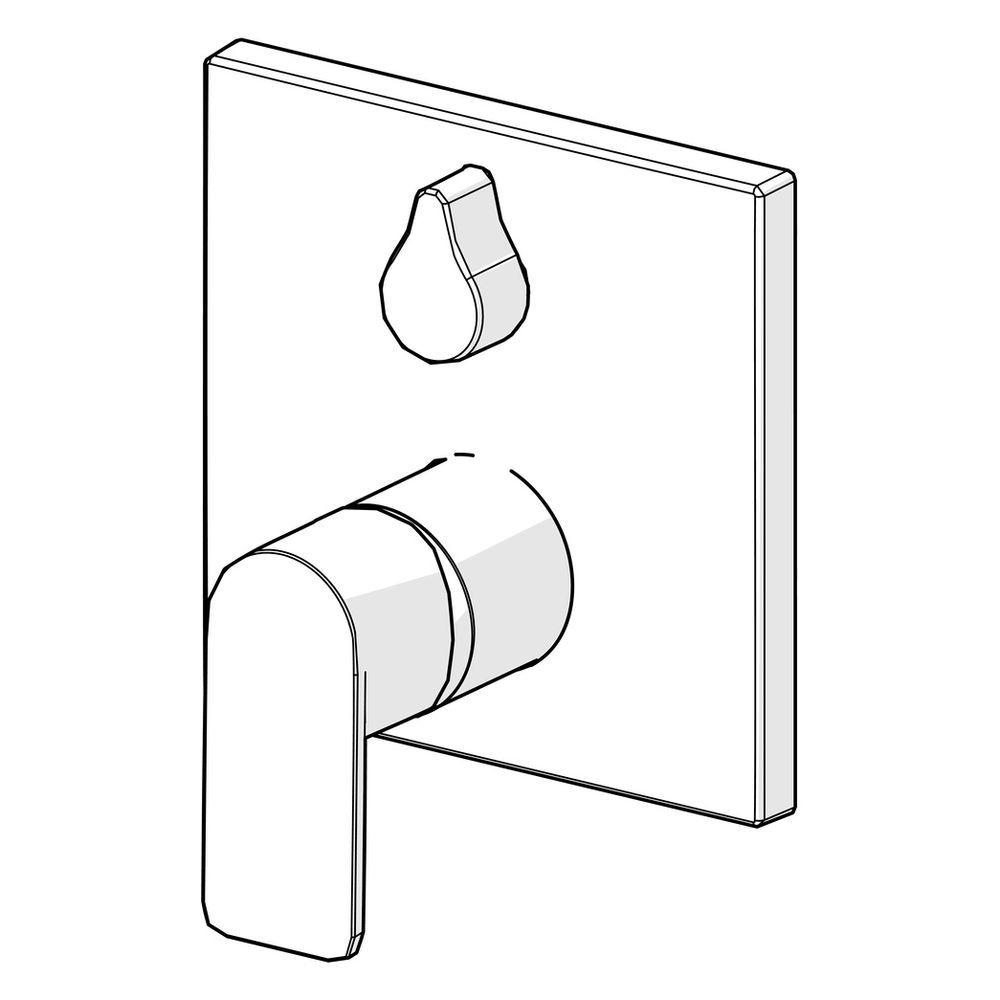 Hansa Stela Einhebelmischer Fertigmontageset für Wanne/Brause 8784 Rosette eckig Chrom... HANSA-87849073 4057304015250 (Abb. 5)