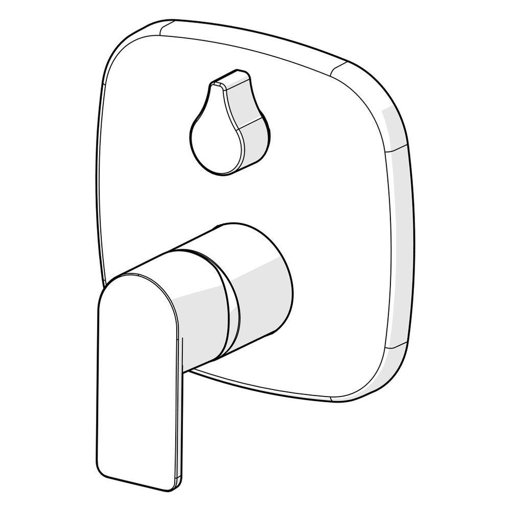 Hansa Stela Einhebelmischer Fertigmontageset für Wanne/Brause 8784 Rosette soft edge Ch... HANSA-87849173 4057304015274 (Abb. 5)