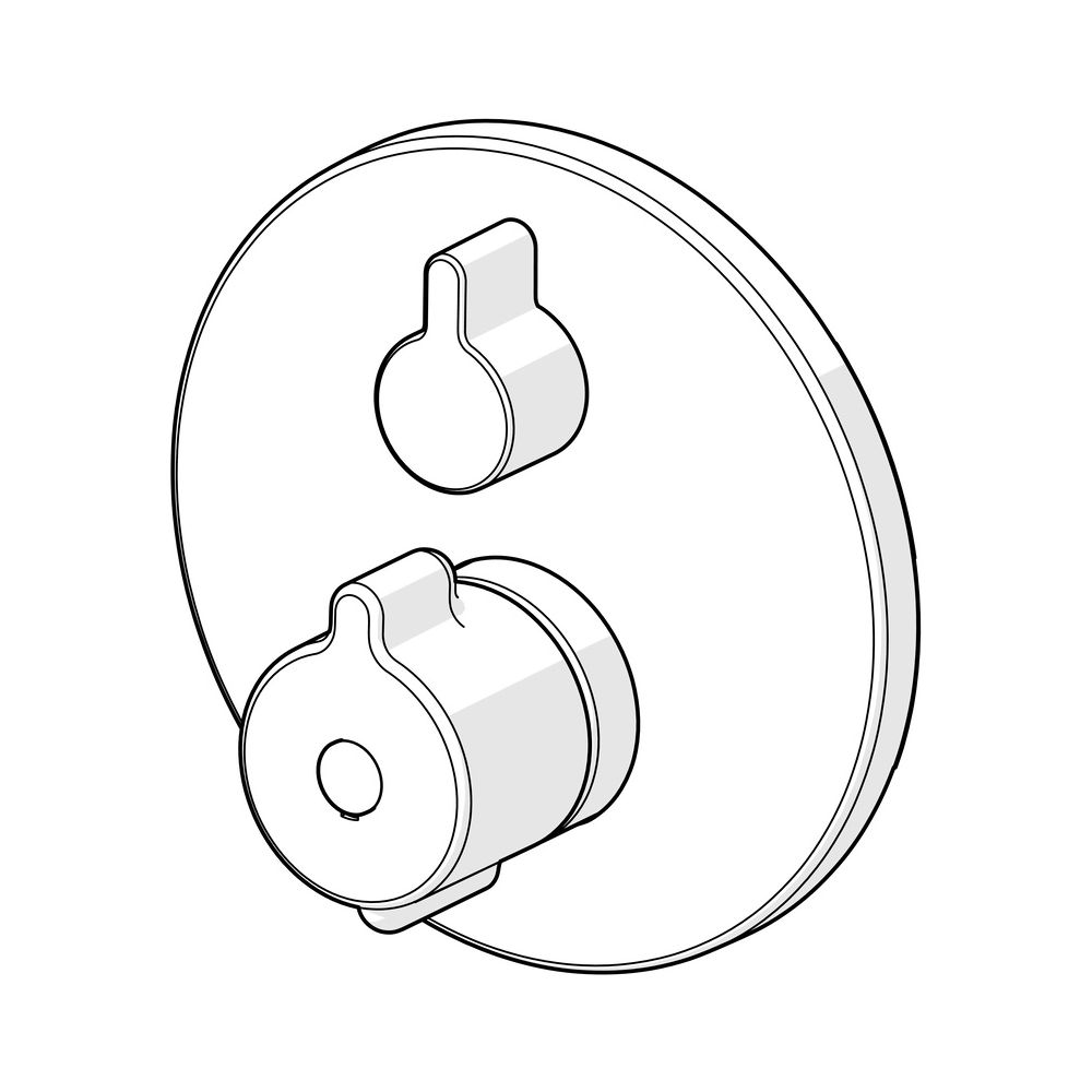 Hansa Clinica Fertigmontageset für Brausebatterie, Rosette rund, Chrom, 88619085... HANSA-88619085 4057304012532 (Abb. 5)