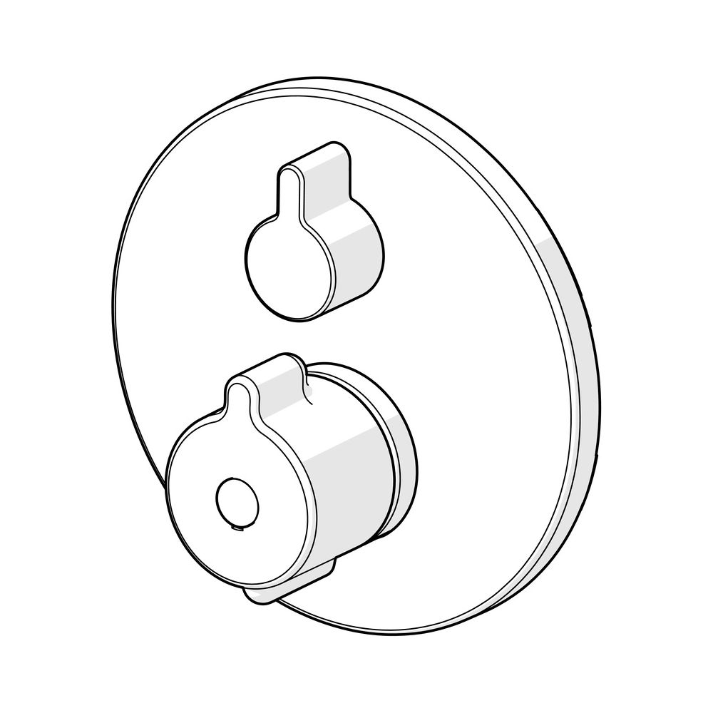 Hansa Clinica Fertigmontageset für Wanne/Brause, Rosette rund, Chrom, 88629085... HANSA-88629085 4057304012549 (Abb. 5)