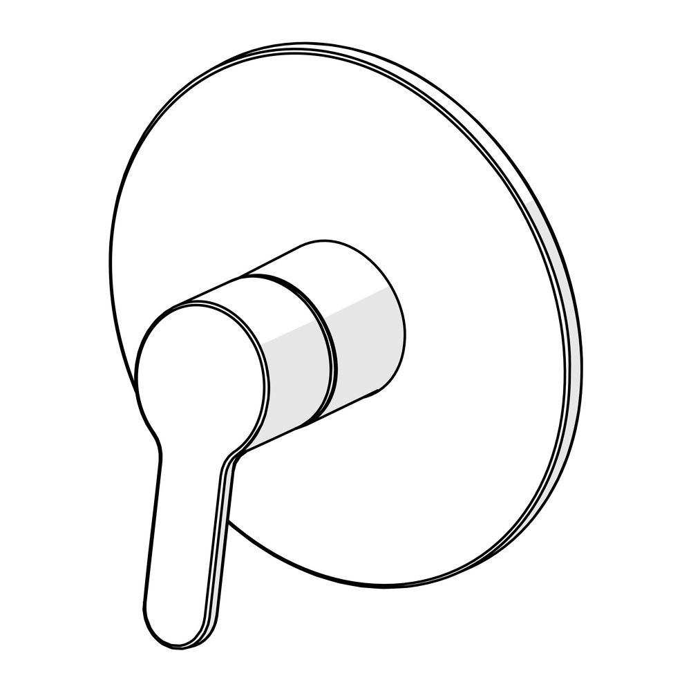 Hansa Primo Einhebel-Duscharmatur, Wandmontage, mit Temperaturbegrenzer, Rosette rund, ... HANSA-89919023 4057304023064 (Abb. 5)