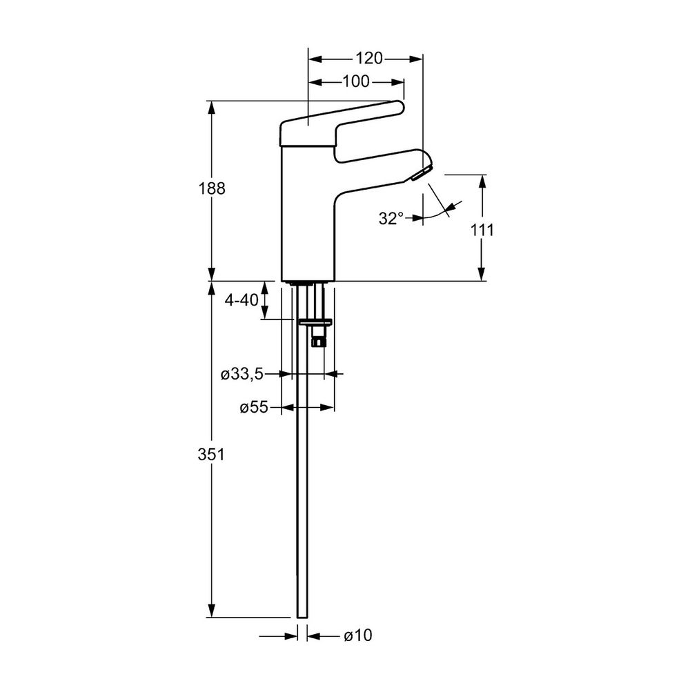 Hansa Medipro Einhebelmischer Waschtischbatterie 0162 Kupferrohr Ausladung 120mm DN15 C... HANSA-01622193 4015474266940 (Abb. 3)