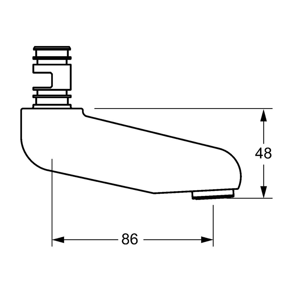 Hansa Auslauf 0268 Länge 86mm Ausladung 86mm Chrom... HANSA-02682000 4015474267329 (Abb. 3)