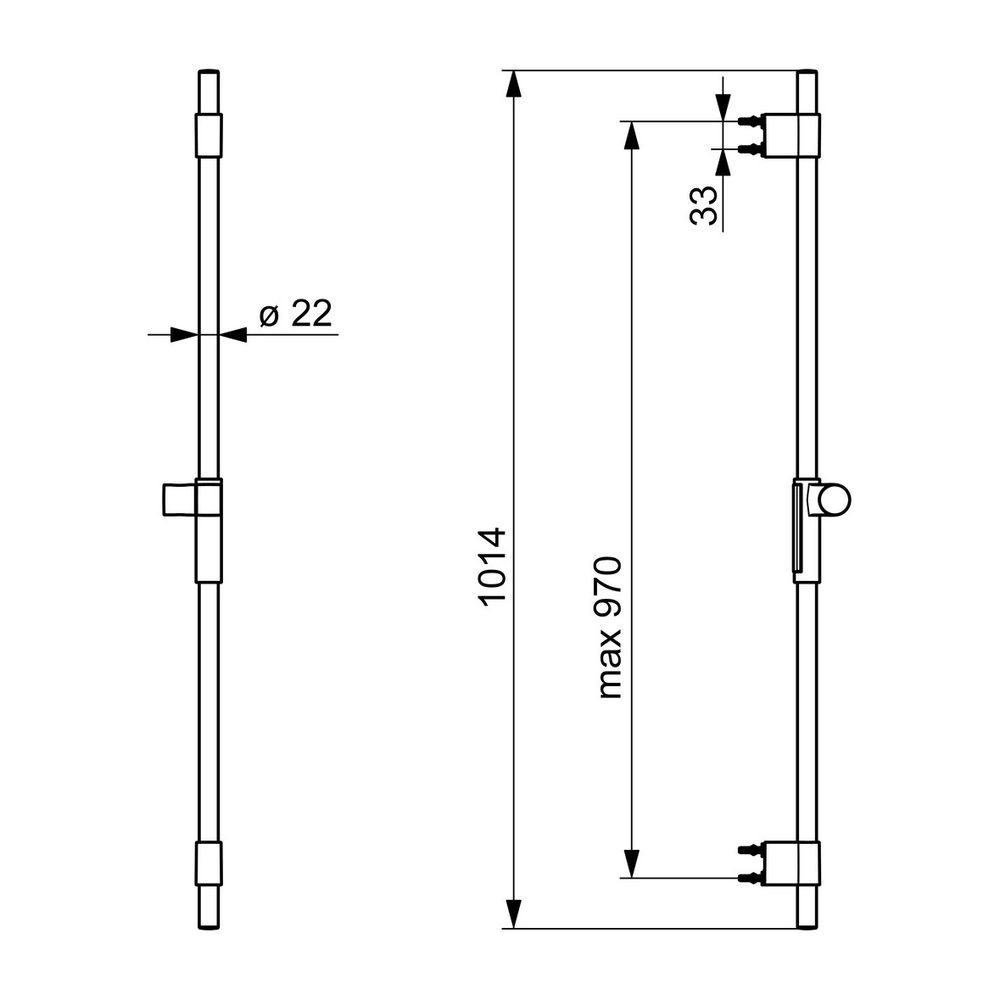 Hansa ActiveJet Wandstange, Chrom, 04790200... HANSA-04790200 4057304009013 (Abb. 4)