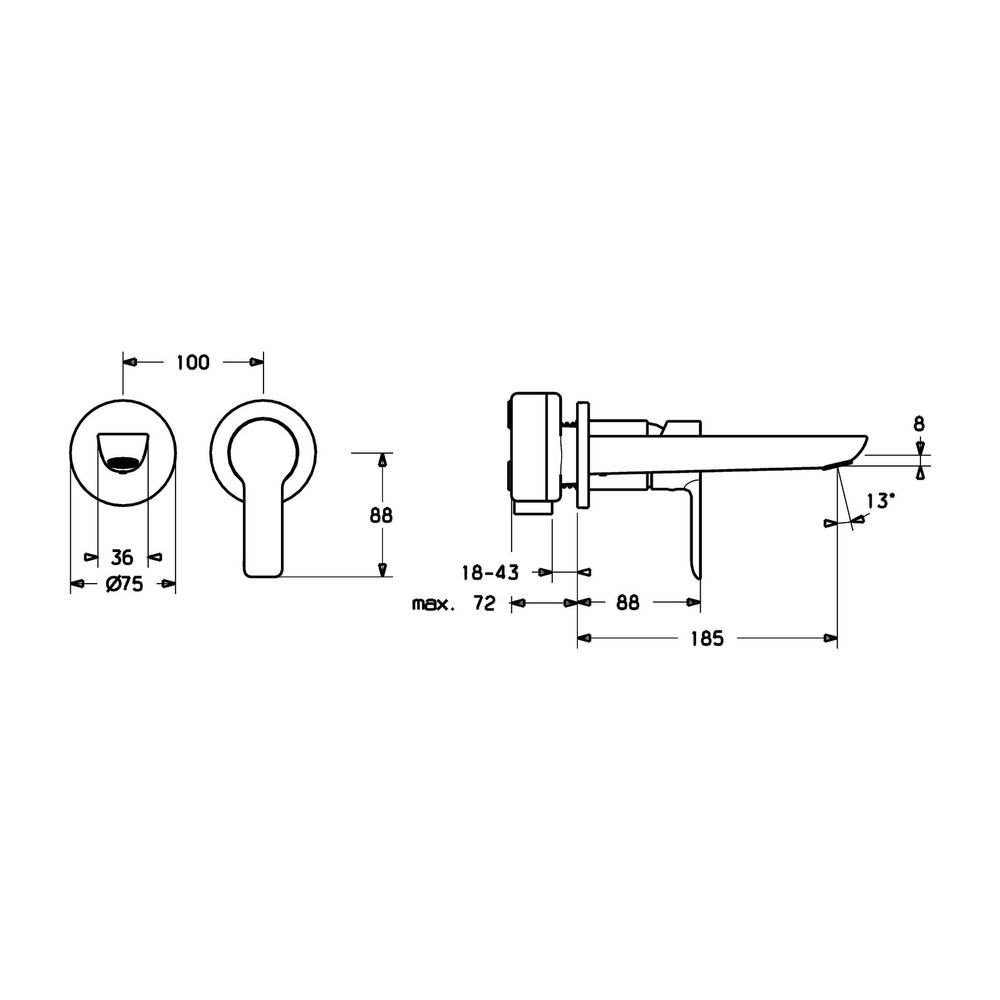 Hansa Ligna Einhebelmischer Fertigmontageset für Waschtischbatterie 0640 Rosette rund A... HANSA-06402103 4015474250178 (Abb. 3)