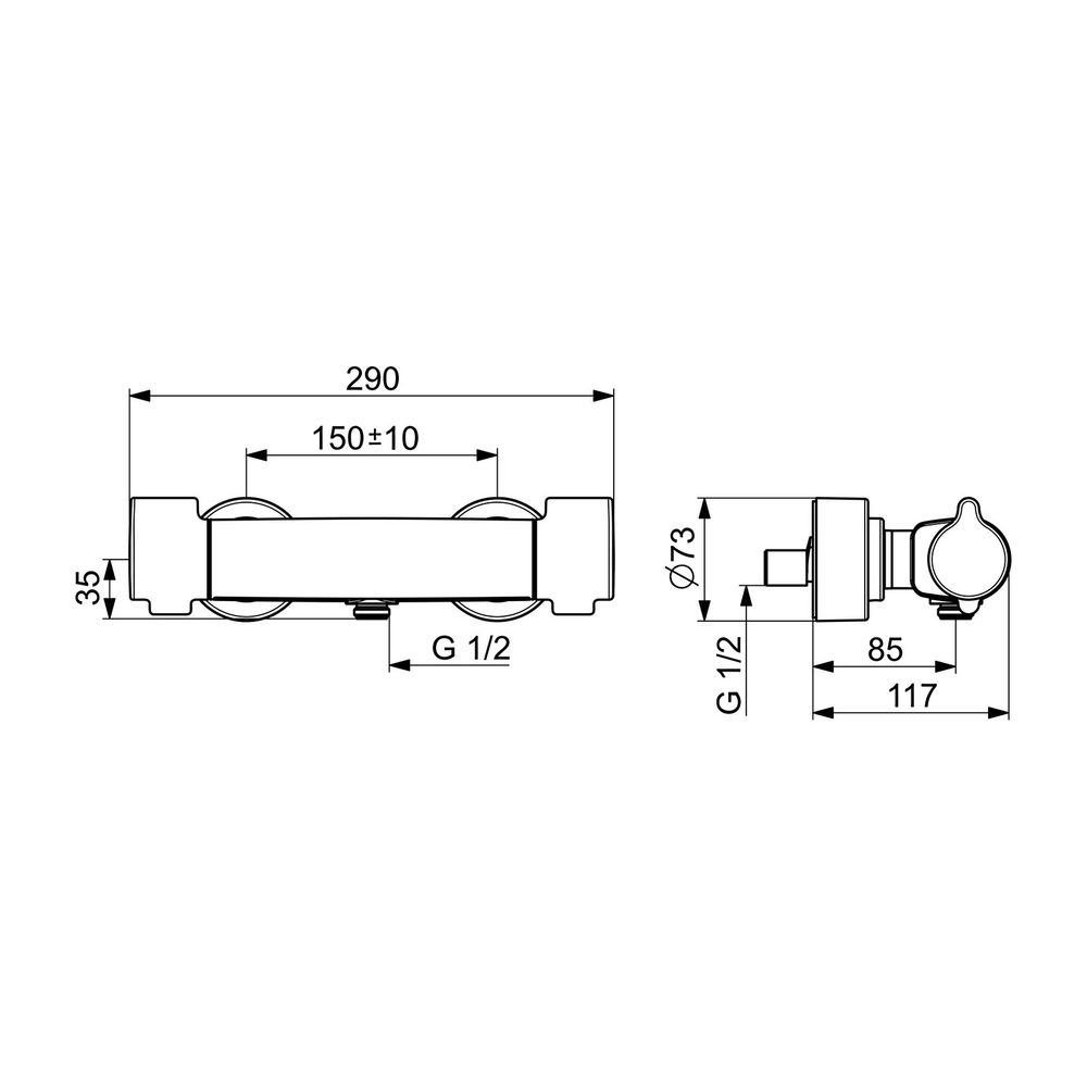 Hansa Clinica Brausebatterie 0880 Chrom... HANSA-08806200 4057304013430 (Abb. 3)