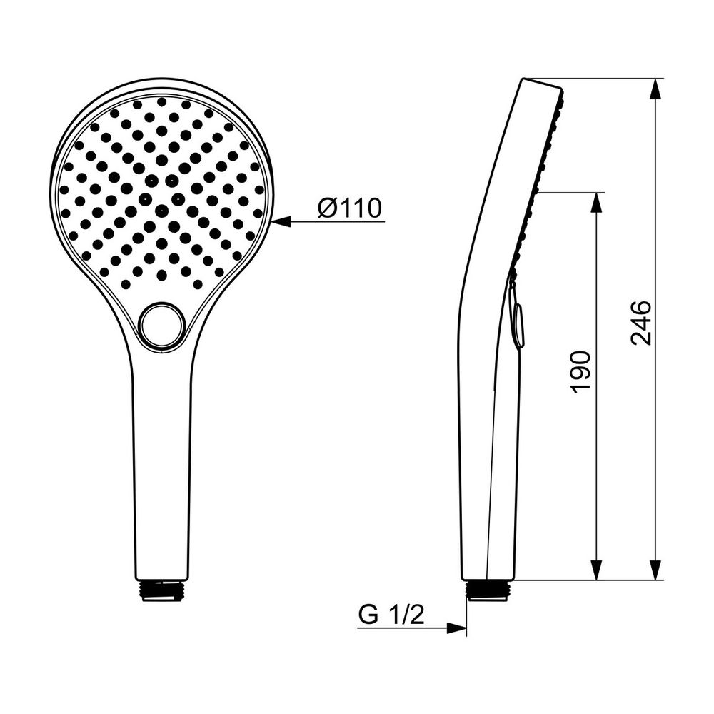 Hansa Viva Handbrause 3-strahlig, 110mm, Chrom, mit Anti-Kalk-Technik, 44350300... HANSA-44350300 4057304017957 (Abb. 4)