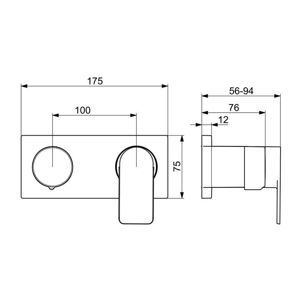 Hansa Stela Einhebelmischer Fertigmontageset für Wanne/Brause 4457 Rosette eckig Chrom... HANSA-44579573 4057304015298 (Abb. 3)