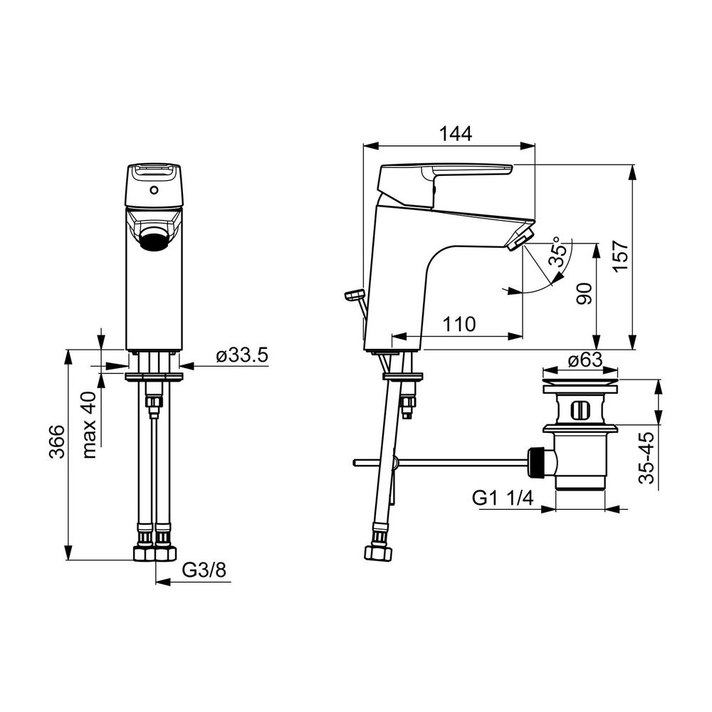 Hansa Polo Waschtischbatterie, Chrom, 5150229300676... HANSA-5150229300676 4057304004001 (Abb. 3)