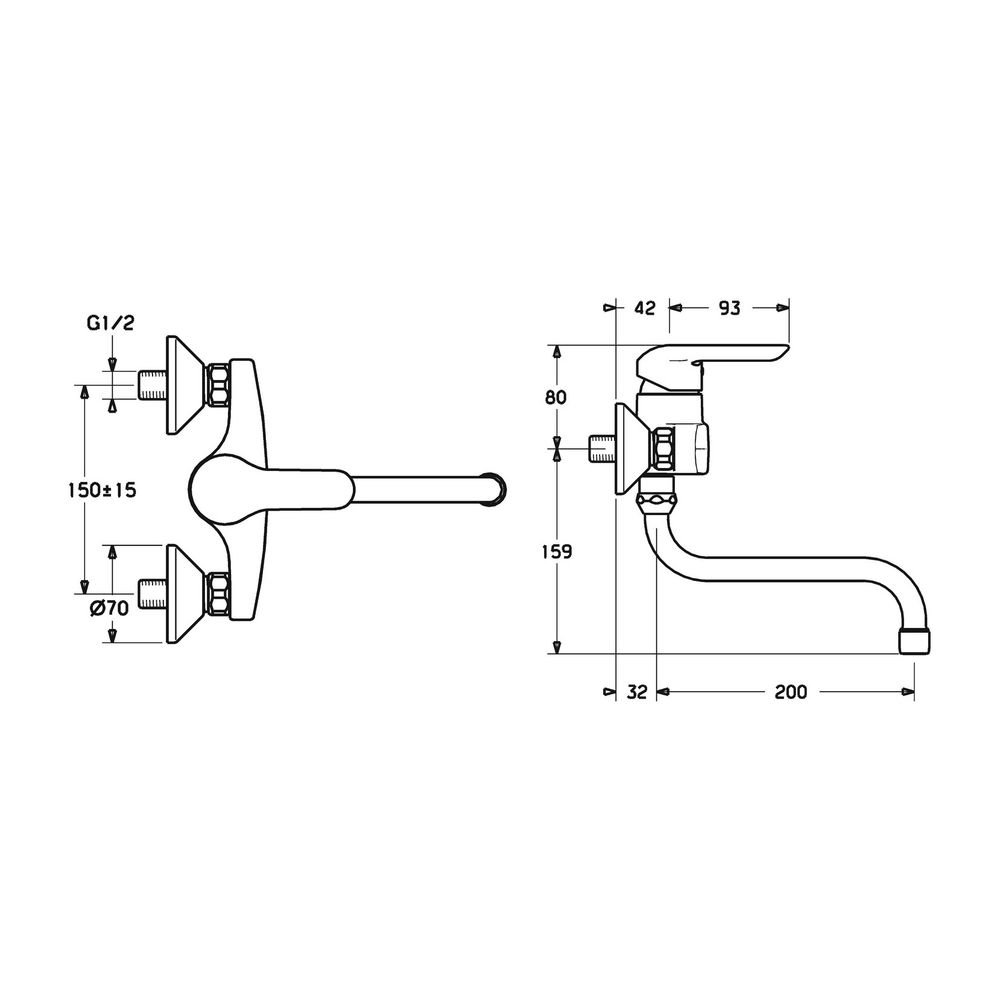 Hansa Vantis Einhebelmischer Küchenarmatur 5253 Ausladung 200mm DN15 Chrom... HANSA-52532103 4015474092556 (Abb. 3)