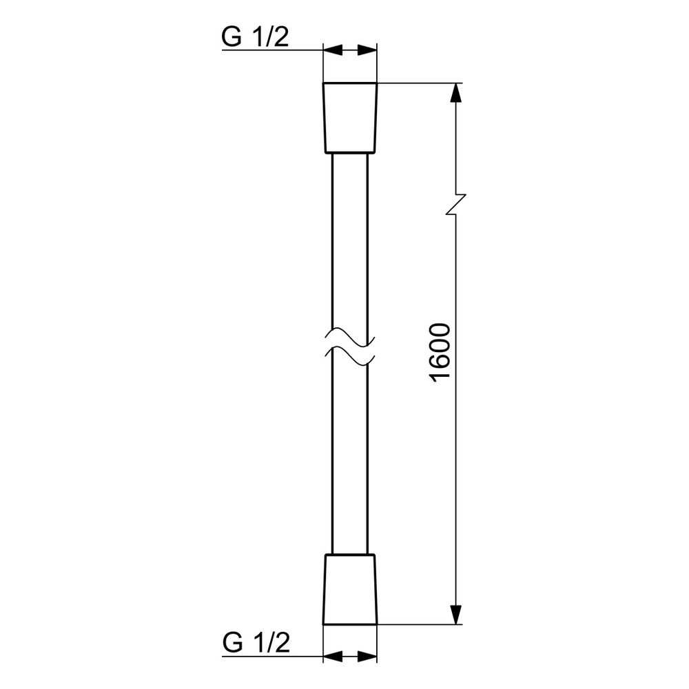 Hansa Schlauch, Länge 160cm, Chrom, 54120500... HANSA-54120500 4015474128156 (Abb. 2)