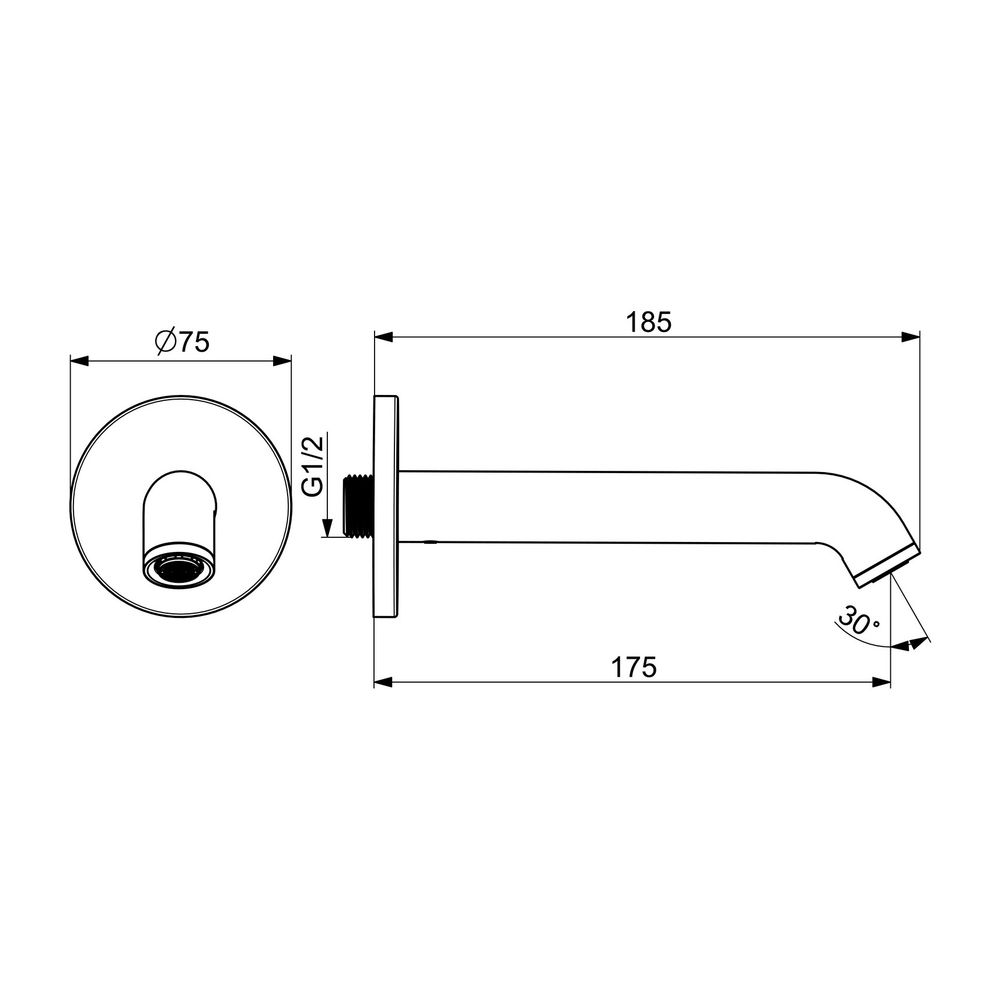 Hansa Vantis Style Auslauf, Cascade Strahlregler, DN 15, 175mm, Messing, Matt-Schwarz... HANSA-5450210033 4057304020087 (Abb. 3)