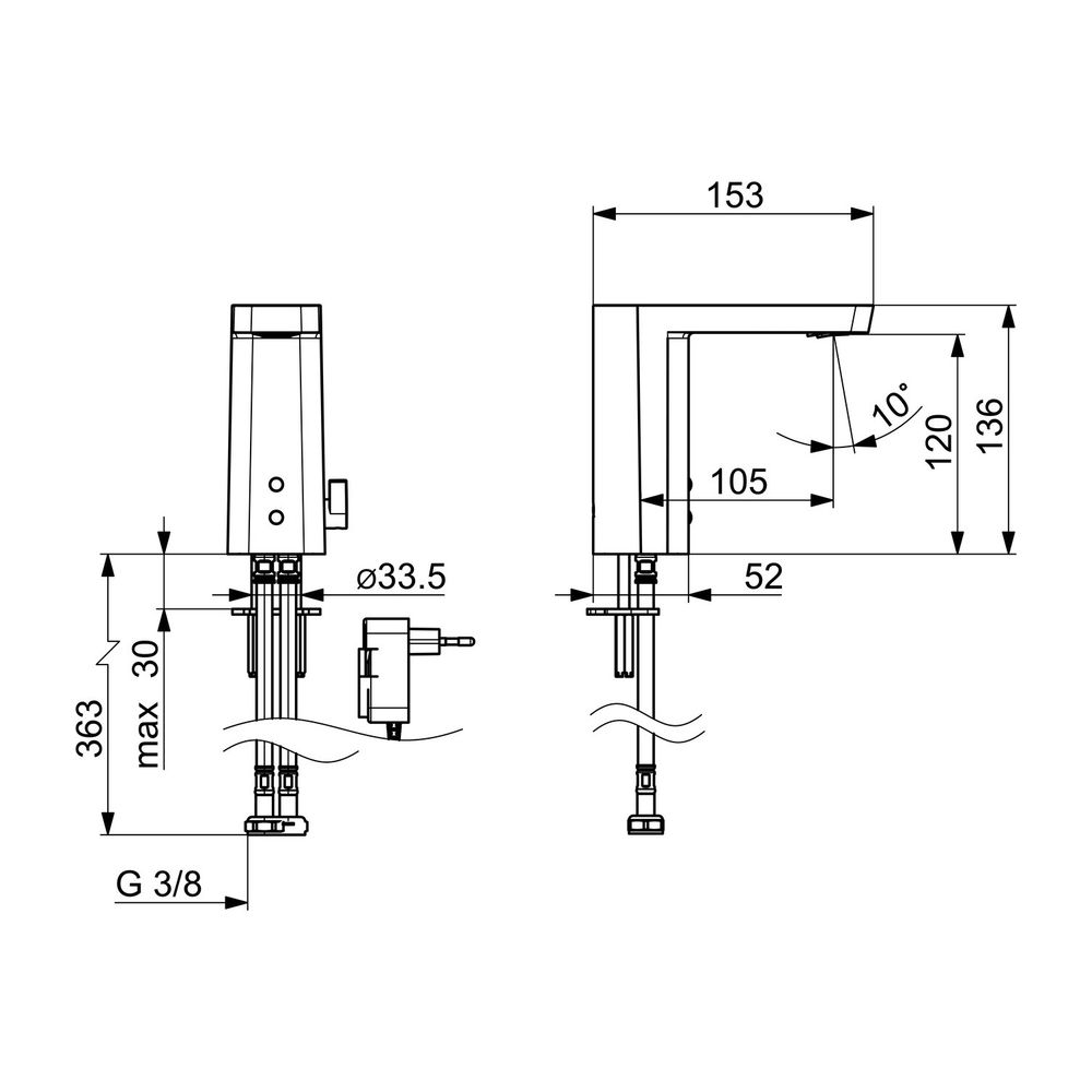 Hansa Stela Waschtischbatterie 5712 9/12V, Bluetooth Chrom... HANSA-57122279 4057304015526 (Abb. 3)