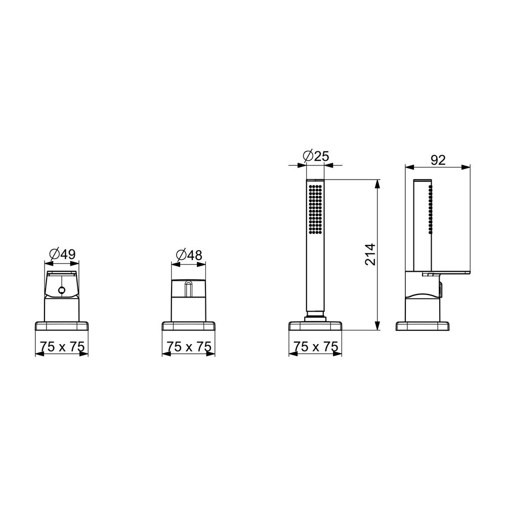 Hansa Stela Einhebelmischer Fertigmontageset für Wanne/Brause 5731 Rosette soft edge Ch... HANSA-57319173 4057304015311 (Abb. 3)