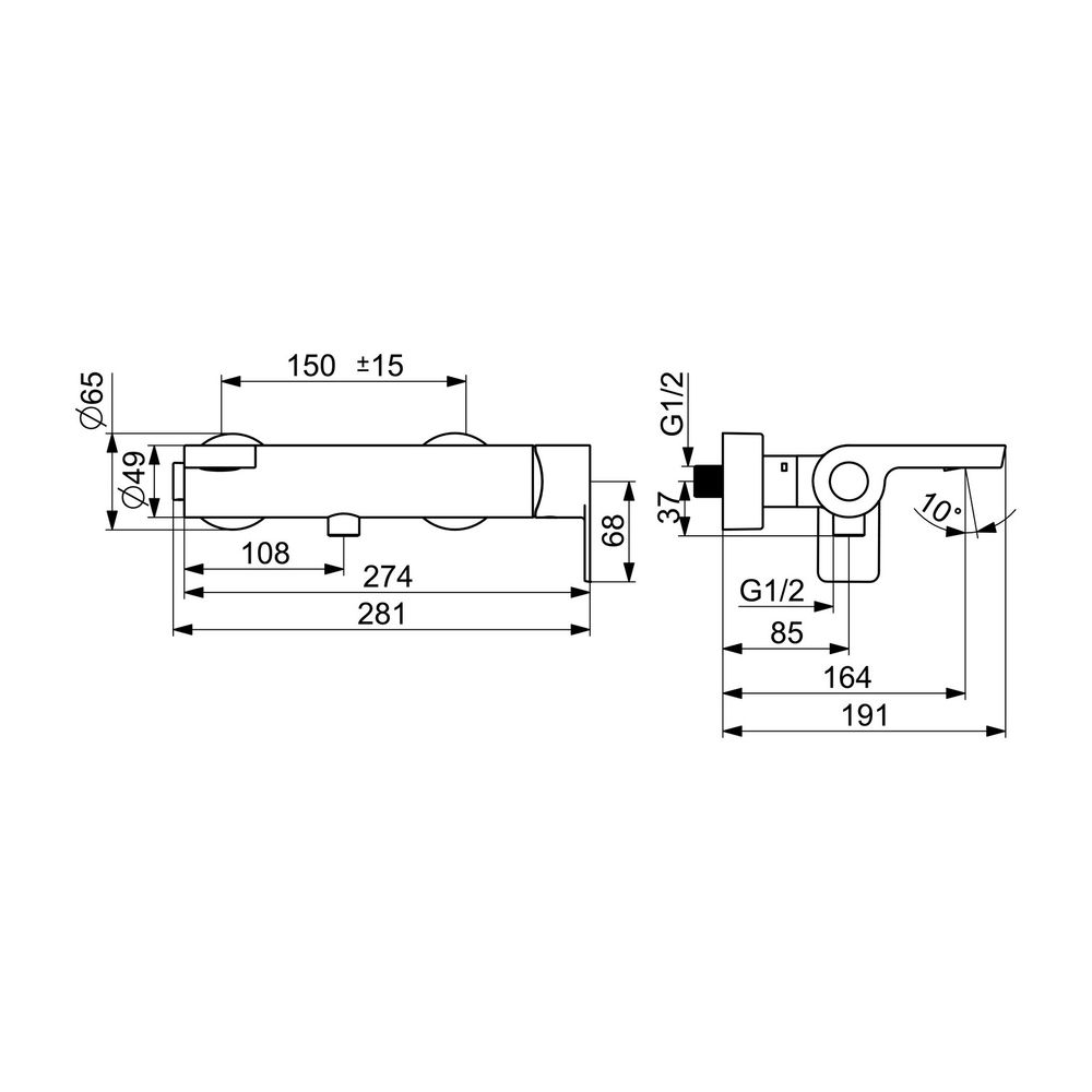 Hansa Stela Einhebelmischer Wannenfüll- und Brausebatterie 5774 Chrom... HANSA-57742173 4057304015373 (Abb. 3)