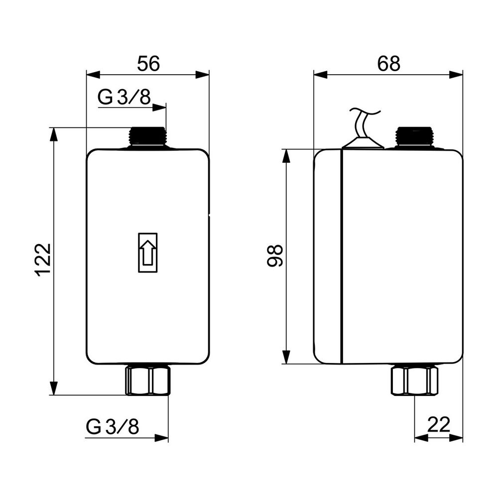 Hansa Electra Triebwerk, 11,4l/min, G 3/8", Verbundwerkstoff, Anthrazitgrau, 64520009... HANSA-6452000918 4057304016981 (Abb. 3)