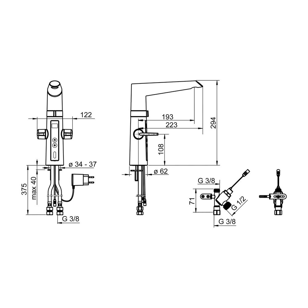 Hansa Fit Küchenarmatur mit Spülmaschinenventil 6524 230/5V Ausladung 193mm DN15 Chrom... HANSA-65242213 4015474273450 (Abb. 3)