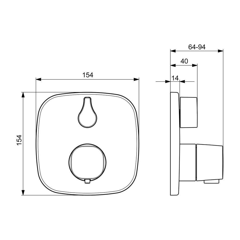 Hansa Living Fertigmontageset für Brausebatterie 8113 Rosette soft edge Chrom... HANSA-81139572 4057304004742 (Abb. 3)