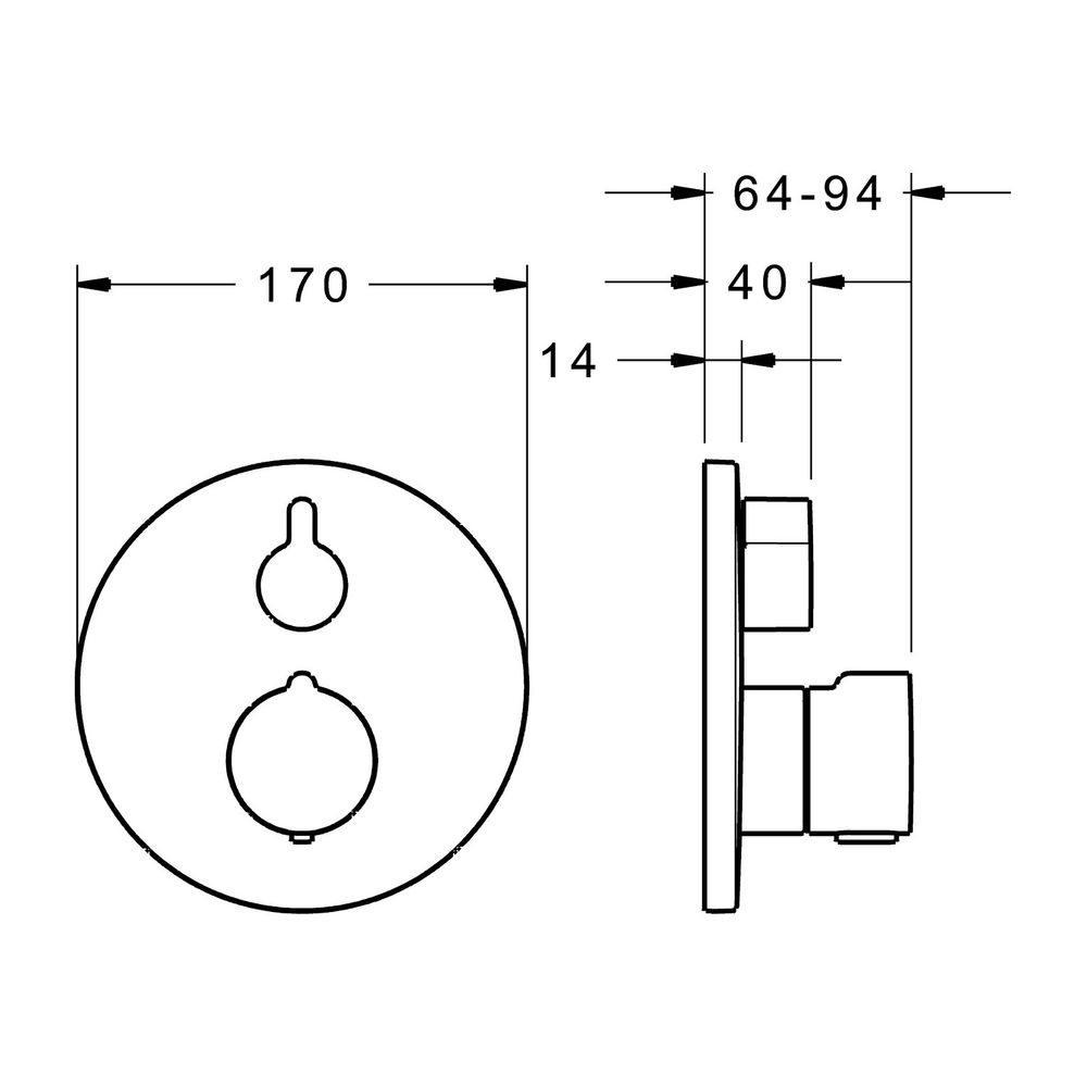 Hansa Home Fertigmontageset für Wanne/Brause 8862 Rosette rund mit Sicherungseinrichtun... HANSA-88623045 4015474279148 (Abb. 3)