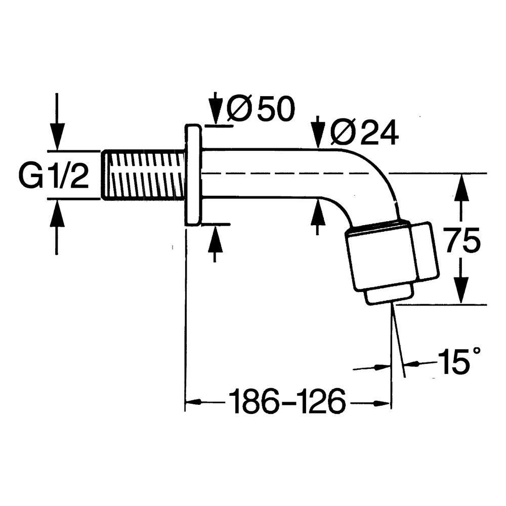 Hansa Nova Einhebel-Waschtischbatterie, Ausladung 186mm, DN 15, Chrom, 00968101... HANSA-00968101 4015474564794 (Abb. 7)