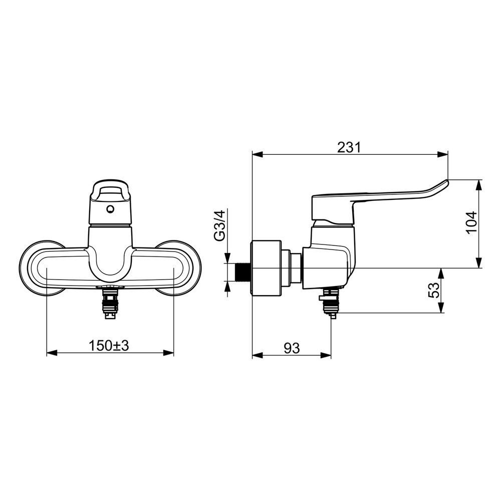 Hansa Clinica Einhebel-Waschtischarmatur, Wandmontage, Bügelhebel, Bluetooth, Chrom, 01... HANSA-01556269 4057304020506 (Abb. 6)