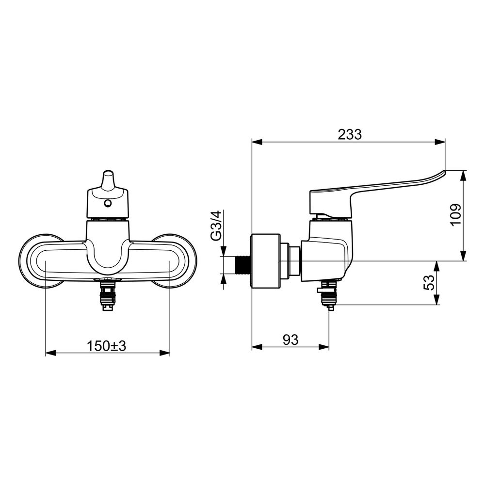 Hansa Clinica Einhebel-Waschtischarmatur, Wandmontage, Pinhebel, Bluetooth, Chrom, 0155... HANSA-01556279 4057304020490 (Abb. 6)