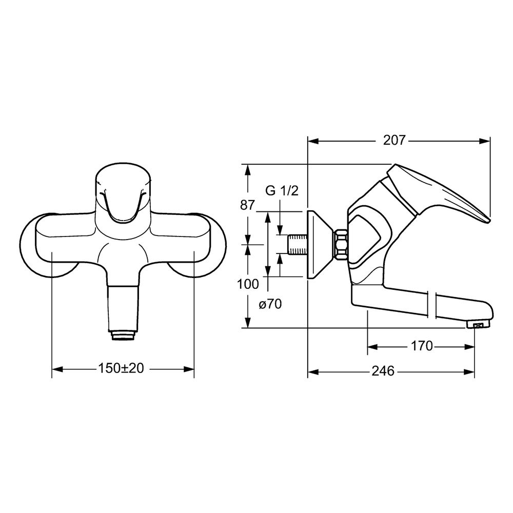 Hansa Mix Einhebel-Waschtisch-/Küchenarmatur, Ausladung 246mm, Auslaufentleerung, DN 15... HANSA-01949283 4015474271395 (Abb. 4)