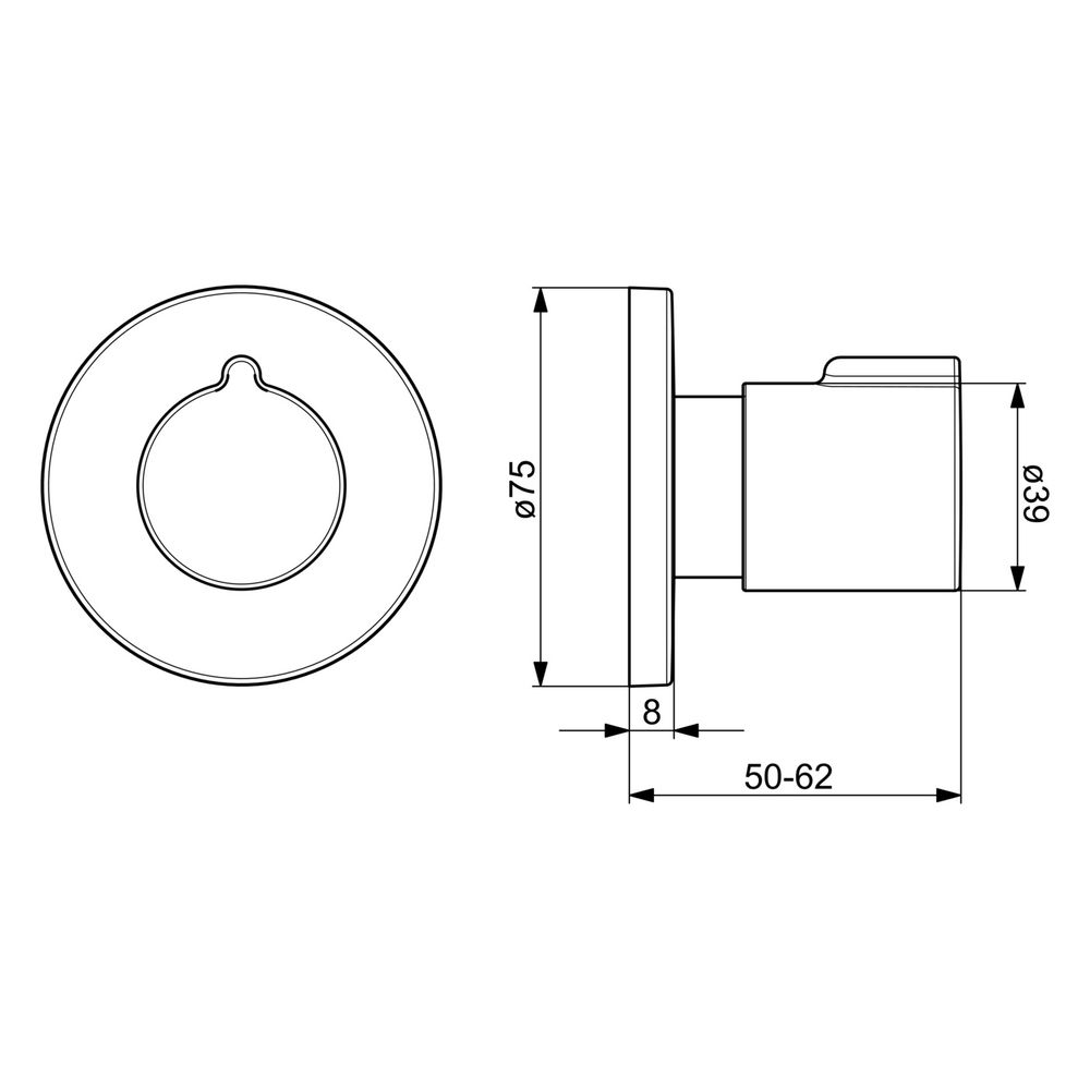 Hansa Home Fertigmontageset 0228 Rosette rund Chrom... HANSA-02288101 4057304001086 (Abb. 6)