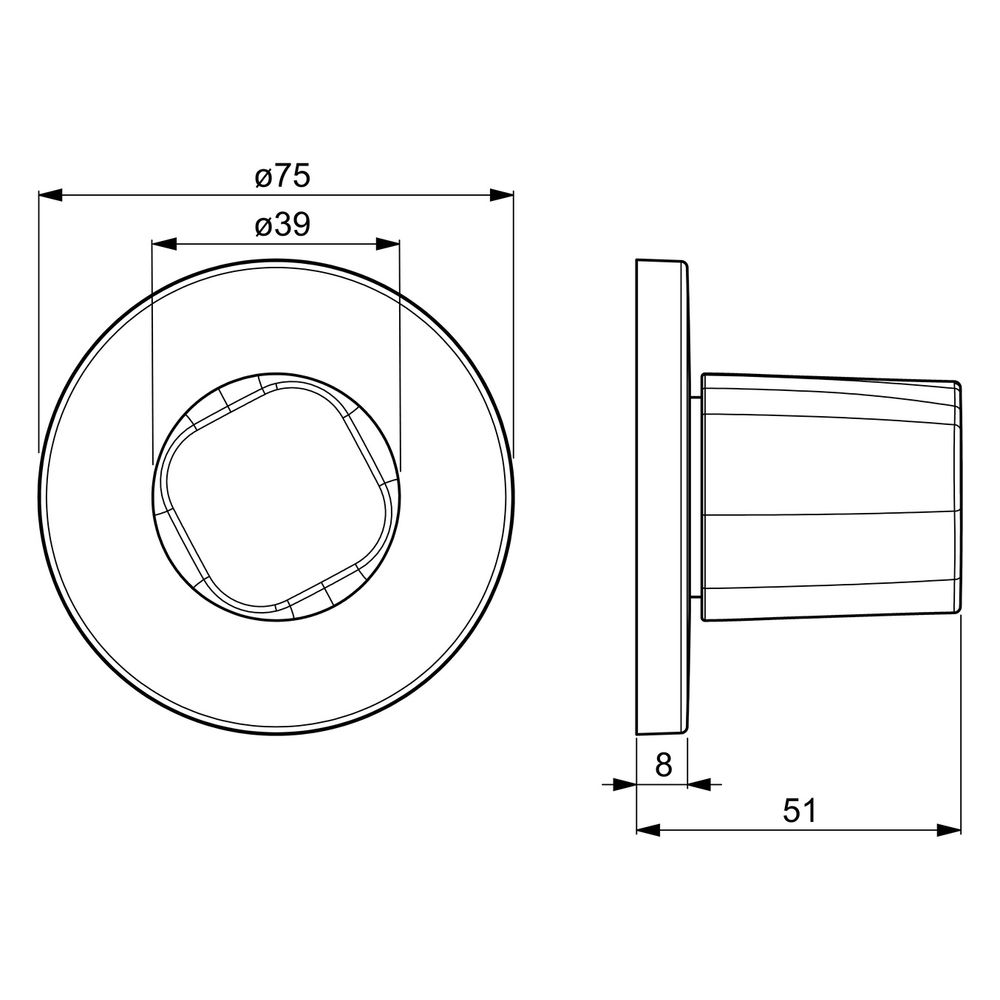 Hansa Living Fertigmontageset 0228 Rosette rund Chrom... HANSA-02288102 4057304001093 (Abb. 6)