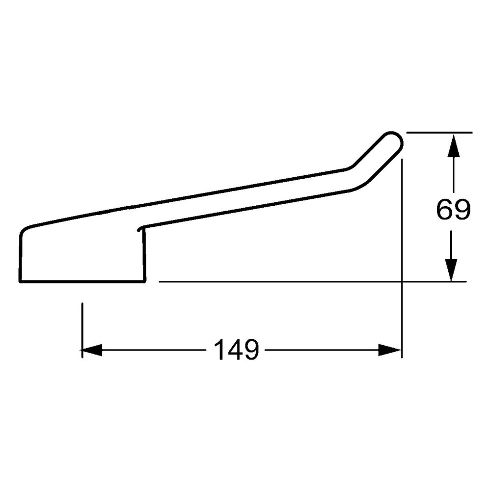 Hansa Medipro Langer Hebel Bügel-/ Bedienhebel lang, Länge 149mm, Chrom, 02440005... HANSA-02440005 4015474265509 (Abb. 4)