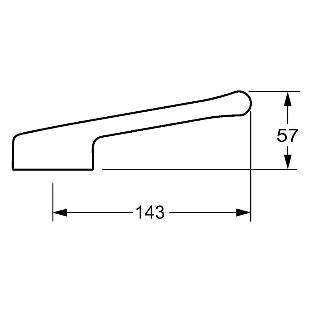 Hansa Medipro Langer Hebel, Bedienhebel lang, Länge 143mm, Chrom, 02450006... HANSA-02450006 4015474265516 (Abb. 4)