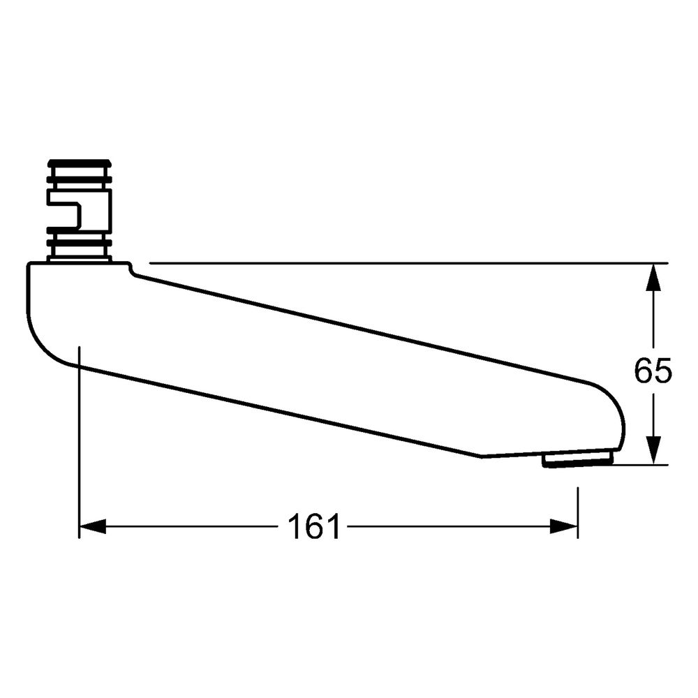Hansa Auslauf, Länge 161mm, Ausladung 161mm, Chrom, 02692000... HANSA-02692000 4015474267336 (Abb. 4)