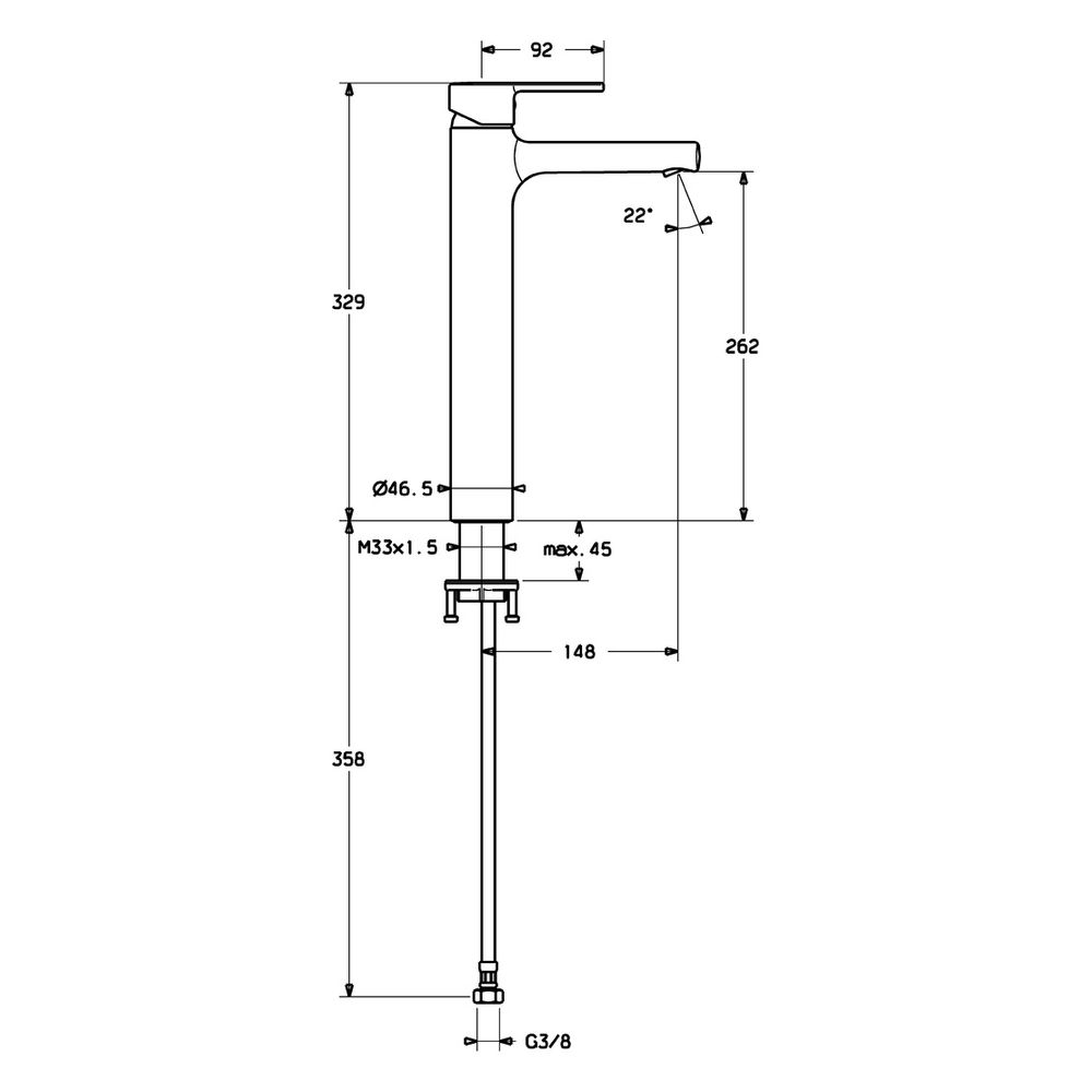 Hansa Ronda Einhebel-Waschtischbatterie, Ausladung 148mm, DN 15, Chrom, 03032273... HANSA-03032273 4015474212701 (Abb. 4)