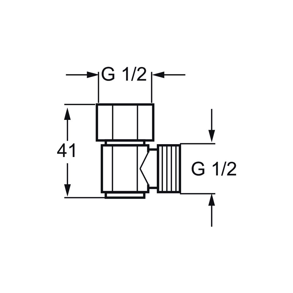 Hansa Entleerungsventil, G 1/2", Eckform, DN 15, Chrom, 04050100... HANSA-04050100 4015474036888 (Abb. 6)