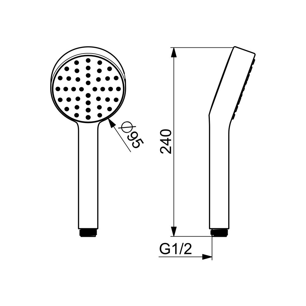 Hansa Medijet Handbrause, 1-strahlig, Durchmesser 95mm, Chrom, 04160180... HANSA-04160180 4057304018565 (Abb. 6)