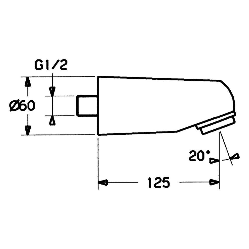 Hansa Jet Kopfbrause, 1-strahlig, Ausladung 125mm, DN 15, Chrom, 04860100... HANSA-04860100 4015474061590 (Abb. 4)