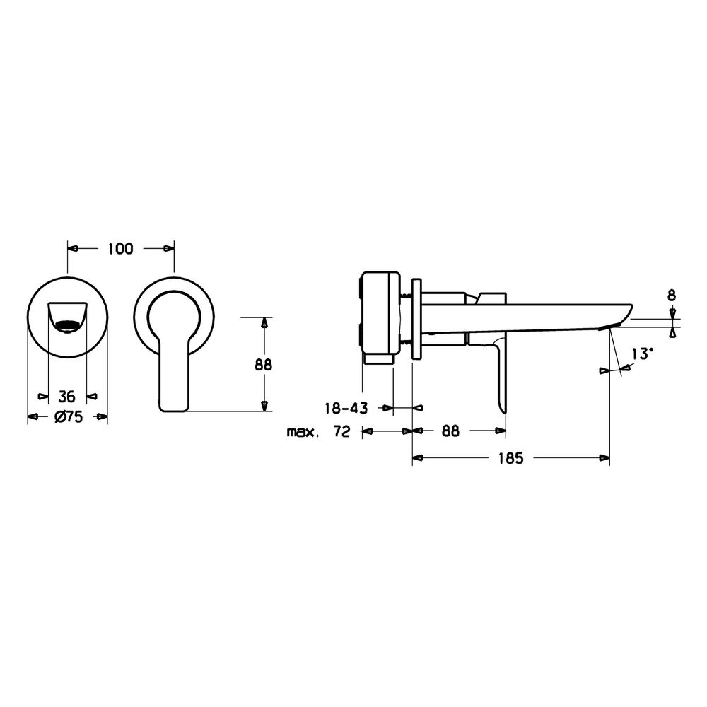 Hansa Ligna Einhebelmischer Fertigmontageset für Waschtischbatterie 0640 Rosette rund A... HANSA-06402103 4015474250178 (Abb. 4)