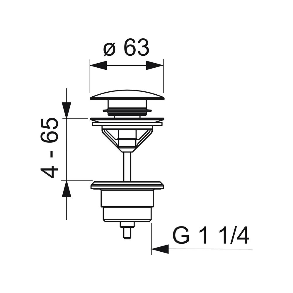 Hansa Ablaufgarnitur Push-Open, G 1 1/4", 0764010080... HANSA-0764010080 4057304020476 (Abb. 6)