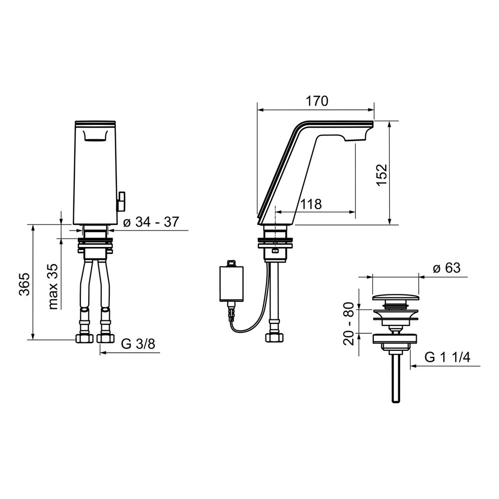 Hansa Alessi Sense Waschtischbatterie 0773 6V Ausladung 118mm DN15 Chrom/Weiß... HANSA-07732201 4015470030408 (Abb. 6)